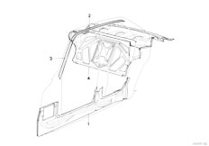 E32 730iL M30 Sedan / Bodywork/  Body Side Frame Partition