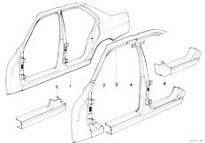 E34 518i M40 Sedan / Bodywork/  Body Side Frame