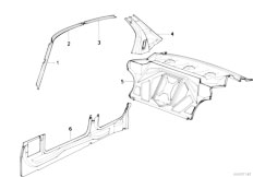 E34 520i M50 Sedan / Bodywork/  Body Side Frame Partition