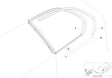 E53 X5 3.0d M57 SAV / Vehicle Trim/  Side Window Fixed