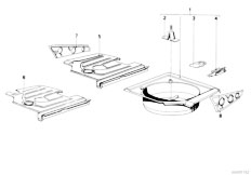 E12 520i M20 Sedan / Bodywork/  Floor Panel Trunk Lateral Parts