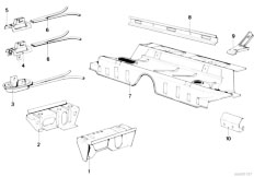 E21 323i M20 Sedan / Bodywork/  Floor Parts Rear Interior