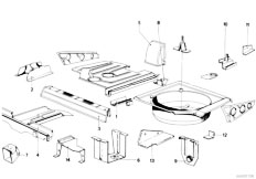 E12 520 M20 Sedan / Bodywork/  Mounting Parts For Trunk Floor Panel