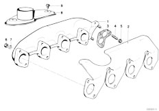 E30 316 M10 2 doors / Engine Exhaust Manifold