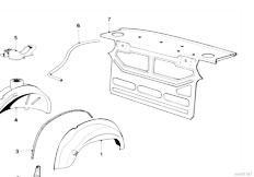 E21 318i M10 Sedan / Bodywork/  Partition Trunk Wheel Housing