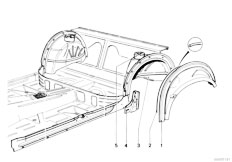 E12 520i M10 Sedan / Bodywork/  Rear Wheelhouse