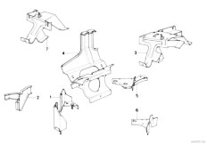 E32 750i M70 Sedan / Bodywork/  Front Body Bracket