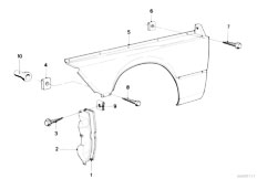 E21 323i M20 Sedan / Bodywork Side Panel Front