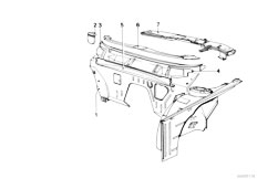 E12 520 M10 Sedan / Bodywork/  Splash Wall Parts