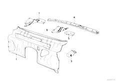 E21 320 M10 Sedan / Bodywork/  Splash Wall Parts