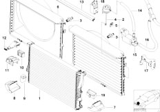 E39 525td M51 Sedan / Radiator/  Radiator Frame