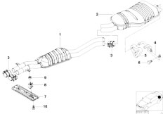 E46 330d M57N Sedan / Exhaust System/  Exhaust System Rear