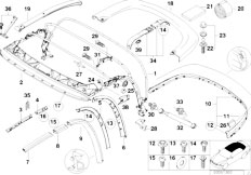 Z3 Z3 2.8 M52 Roadster / Sliding Roof Folding Top Folding Top Mounting Parts