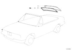 E30 325i M20 Cabrio / Vehicle Trim/  Hardtop Glazing