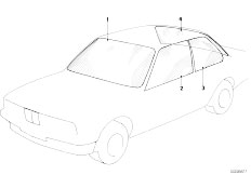 E30 M3 S14 2 doors / Vehicle Trim/  Glazing