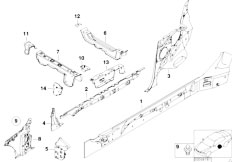 E46 330Ci M54 Cabrio / Bodywork Single Components For Body Side Frame