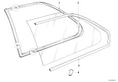 E30 325i M20 2 doors / Vehicle Trim/  Side Window Fixed