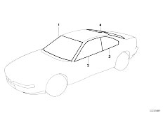 E31 840i M60 Coupe / Vehicle Trim Glazing