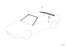 E31 850Ci M70 Coupe / Vehicle Trim/  Glazing Single Parts