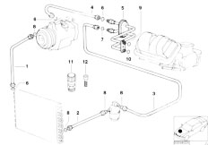 E36 316i M40 Sedan / Heater And Air Conditioning/  Coolant Lines