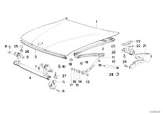 E32 740i M60 Sedan / Bodywork/  Hood