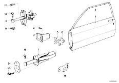 E21 323i M20 Sedan / Bodywork Front Door Hinge Door Brake