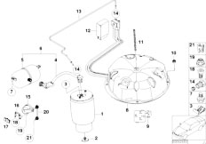 E39 528i M52 Touring / Rear Axle/  Levell Device Air Spring And Ctrl Unit