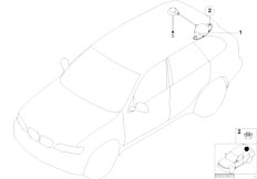 E53 X5 3.0i M54 SAV / Audio Navigation Electronic Systems Gps Antenna