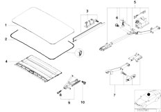 E53 X5 4.6is M62 SAV / Sliding Roof Folding Top Slid Lift Roof Cover Ceiling Frame