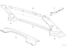 E21 323i M20 Sedan / Bodywork Rear Window Frame