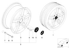 E39 M5 S62 Sedan / Wheels Bmw La Wheel M Parallel Spoke 66