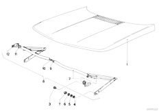 E12 520 M10 Sedan / Bodywork/  Hood