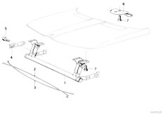 E21 315 M10 Sedan / Bodywork/  Engine Hood Mounting Parts