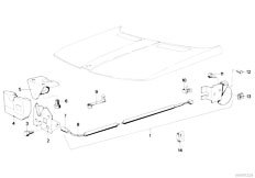 E21 320 M10 Sedan / Bodywork/  Engine Hood Mechanism