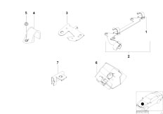 E53 X5 4.4i M62 SAV / Vehicle Electrical System/  Battery Cable Holder Mounting Parts