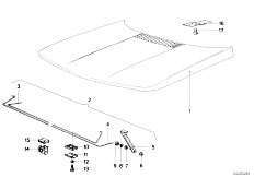 E12 520 M10 Sedan / Bodywork Hood-2