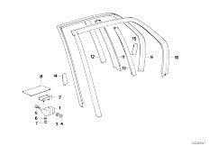 E32 750iLS M70 Sedan / Vehicle Trim/  Door Window Lifting Mechanism Rear