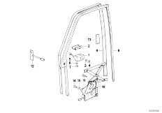 E32 750iLS M70 Sedan / Vehicle Trim Door Window Lifting Mechanism Front-2