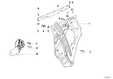 E31 850Ci M73 Coupe / Vehicle Trim El Rear Door Window Lifting Mechanism