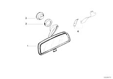 E30 320i M20 Cabrio / Vehicle Trim/  Interior Rear View Mirror-2