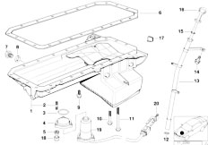 E36 325tds M51 Sedan / Engine/  Oil Pan Oil Level Indicator