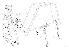 E12 520i M10 Sedan / Vehicle Trim Window Guide Front