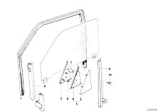 E30 M3 S14 2 doors / Vehicle Trim/  Window Guide Front