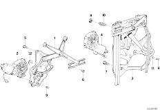 E30 318i M40 Cabrio / Vehicle Trim/  Door Window Lifting Mechanism Electr