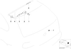 E53 X5 3.0i M54 SAV / Vehicle Electrical System Single Parts For Rear Window Cleaning