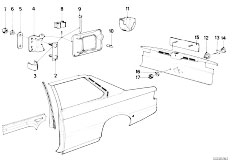 E21 315 M10 Sedan / Bodywork Fill In Flap