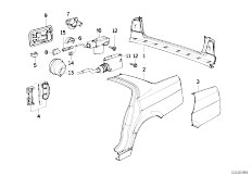 E34 M5 3.8 S38 Sedan / Bodywork/  Side Panel Tail Trim