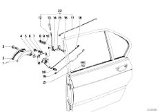 E12 520 M10 Sedan / Bodywork/  Door Control Rear