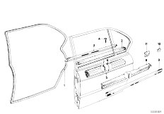 E12 520 M20 Sedan / Bodywork/  Door Weatherstrip Rear