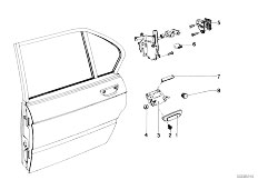 E12 520i M20 Sedan / Bodywork/  Door Handle Door Lock Rear-2